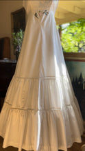 Load image into Gallery viewer, Embroidered 1970’s Vintage White Smocked Sundress by Young Edwardian