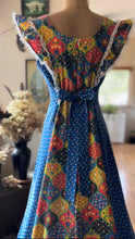 Load image into Gallery viewer, 1970’s Vintage Patchwork Print Calico Pinafore Dress by Levoy’s