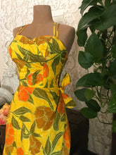 Load image into Gallery viewer, Authentic 1950’s 1960’s vintage batik sarong pinup dress by Sun Fashions of Hawaii