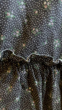 Load image into Gallery viewer, Authentic 1970’s Vintage Black Calico Gunne Sax Midi Dress