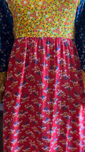Load image into Gallery viewer, 1970’s Vintage Calico Kimono Sleeve Dress by Young Innocent