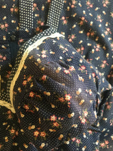 Load image into Gallery viewer, Darling Navy Blue Calico Gunne Sax Dress