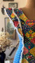 Load image into Gallery viewer, 1970’s Vintage Patchwork Print Calico Pinafore Dress by Levoy’s