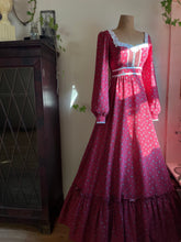 Load image into Gallery viewer, Strawberry Calico 1970's vintage Gunne Sax Maxi dress