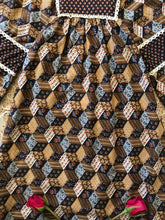 Load image into Gallery viewer, 1970’s vintage patchwork calico kimono dress by Young Innocent