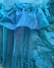 Load image into Gallery viewer, Authentic 1980’s vintage Teal Swiss Dot Chiffon Gunne Sax gown