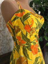 Load image into Gallery viewer, Authentic 1950’s 1960’s vintage batik sarong pinup dress by Sun Fashions of Hawaii