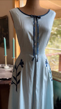 Load image into Gallery viewer, Rare 1950’s Vintage Plaid Appliqué Palazzo Culottes Dress