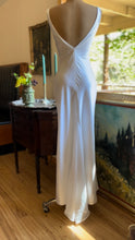 Load image into Gallery viewer, Elegant 1980’s Vintage White Satin Bias Slip Dress