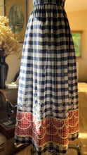 Load image into Gallery viewer, Picnic Perfect 1970’s Vintage Gingham Halter Maxi Dress by Act 1