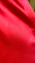 Load image into Gallery viewer, Rare Showstopper 1960’s Vintage Liquid Red Satin Ruffle Maxi Dress