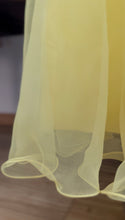 Load image into Gallery viewer, Sale~ 1960’s 1970’s Vintage Lemon Yellow Chiffon Dress by Miss Elliette of California