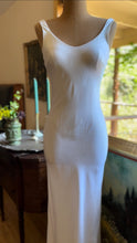 Load image into Gallery viewer, Elegant 1980’s Vintage White Satin Bias Slip Dress