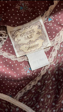 Load image into Gallery viewer, 1970’s Vintage Mauve Calico Gunne Sax Midi Dress