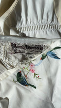 Load image into Gallery viewer, Embroidered 1970’s Vintage White Smocked Sundress by Young Edwardian