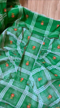 Load image into Gallery viewer, Outrageous Handmade Vintage Apple Green Seersucker dress