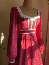Load image into Gallery viewer, Strawberry Calico 1970's vintage Gunne Sax Maxi dress