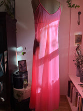 Load image into Gallery viewer, 1970’s Vintage Pink Chiffon and Marabou Peignoir Set by Intime of California