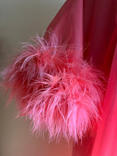 Load image into Gallery viewer, 1970’s Vintage Pink Chiffon and Marabou Peignoir Set by Intime of California