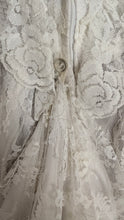 Load image into Gallery viewer, Breathtaking 1970’s Vintage White Lace Bridal Gown Wedding Dress