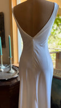Load image into Gallery viewer, Elegant 1980’s Vintage White Satin Bias Slip Dress