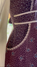 Load image into Gallery viewer, 1970’s Vintage Mauve Calico Gunne Sax Midi Dress