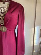 Load image into Gallery viewer, 1970’s Vintage Burgundy and Cream 2 Piece Halter Sundress and Jacket