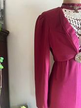 Load image into Gallery viewer, 1970’s Vintage Burgundy and Cream 2 Piece Halter Sundress and Jacket