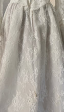 Load image into Gallery viewer, Breathtaking 1970’s Vintage White Lace Bridal Gown Wedding Dress