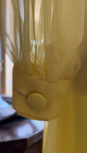 Load image into Gallery viewer, Sale~ 1960’s 1970’s Vintage Lemon Yellow Chiffon Dress by Miss Elliette of California