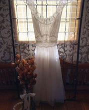 Load image into Gallery viewer, 1950’s Vintage White Chiffon Vanity Fair Peignoir Nightgown 32
