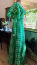 Load image into Gallery viewer, Outrageous Handmade Vintage Apple Green Seersucker dress