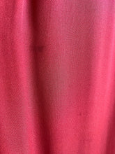 Load image into Gallery viewer, Incredible 1970’s Vintage Handmade Brick Red Satin Crepe and Antique Lace Maxi Dress