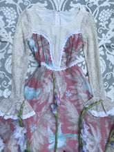 Load image into Gallery viewer, Authentic 1960’s Vintage Tropical Birds and Berries Print Black Label Gunne Sax Maxi Dress