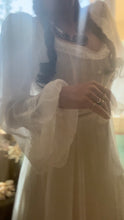 Load image into Gallery viewer, Dreamy 1970’s vintage Ivory Swiss Dot Voile Gunne Sax dress