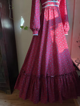 Load image into Gallery viewer, Strawberry Calico 1970's vintage Gunne Sax Maxi dress