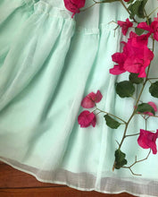 Load image into Gallery viewer, Sale~ 1970's vintage pale mint green voile sundress