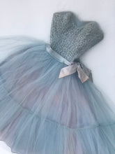 Load image into Gallery viewer, Darling 1950’s vintage birds egg blue tulle and lace gown
