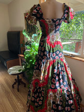 Load image into Gallery viewer, Incredible 1970’s Vintage Smocked Floral Calico Dress