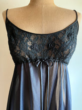 Load image into Gallery viewer, Authentic 1970’s vintage black nightgown by Lucie Ann for Claire Sandra