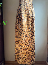 Load image into Gallery viewer, Fantastic 1960’s Vintage Snakeskin Satin Hostess Gown by Fifth Avenue Robes