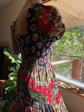 Load image into Gallery viewer, Incredible 1970’s Vintage Smocked Floral Calico Dress