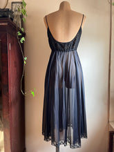 Load image into Gallery viewer, Authentic 1970’s vintage black nightgown by Lucie Ann for Claire Sandra