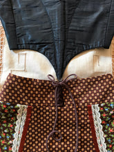 Load image into Gallery viewer, Antique Mourning black silk Swiss waist bodice
