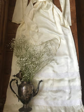 Load image into Gallery viewer, Authentic 1970’s Vintage Ivory Satin and Lace Gunne Sax Bridal dress