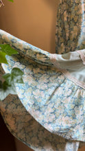 Load image into Gallery viewer, Sale~ Handmade 1970’s Vintage Sea Foam Green Calico Puff Sleeve Midi Dress
