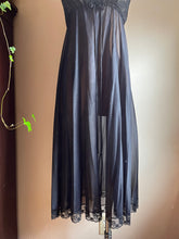 Load image into Gallery viewer, Authentic 1970’s vintage black nightgown by Lucie Ann for Claire Sandra