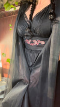 Load image into Gallery viewer, Amazing 1950’s Vintage Black Nightgown