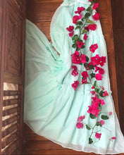 Load image into Gallery viewer, Sale~ 1970's vintage pale mint green voile sundress