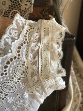 Load image into Gallery viewer, Antique Victorian embroidered eyelet corset cover